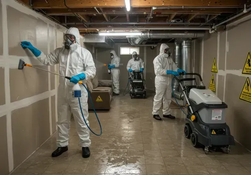 Basement Moisture Removal and Structural Drying process in Cape Neddick, ME